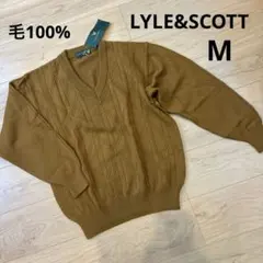 新品 メンズ　ニット M ブラウン Vネック　シンプル　オシャレ　タグ付き　秋