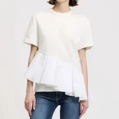 ESTNATION エストネーション ペプラムTシャツ オフホワイト 日本製のサムネイル