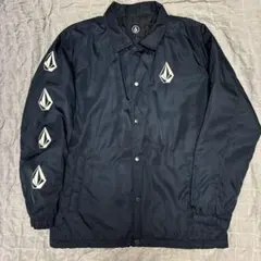 VOLCOM ボルコム 中綿 コーチジャケット 裏キルティング ネイビー M