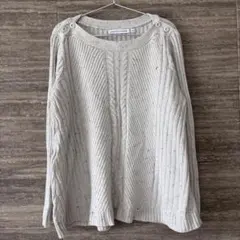 NOTATIONS ネップ素材リブ編みニット アクリルニット US古着 美品