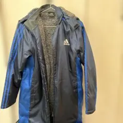 adidas ベンチコート　フリース内側 フード付きコート
