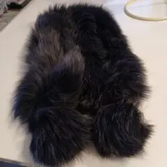 グレー ファー マフラー