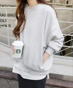 新品　アンドミー　スウェット 長袖　オートミール