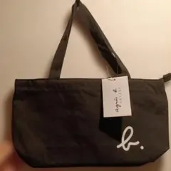 アニエスベー トートバッグ ミニバッグ 黒 ブラックagnes b. キャンバス