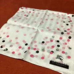 新品BURBERRY ドット柄 ハンカチ