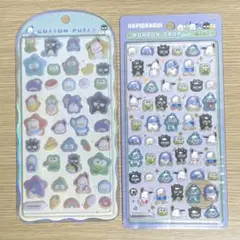 はぴだんぶい ボンボンドロップシール ミニ コットンパフィー 2点セット