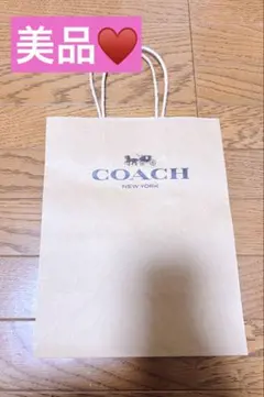 COACH ショッピングバッグ 中型 茶色 ショップ袋 ショッパー
