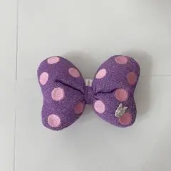 ディズニー リゾート デイジー　リボン ドット　ヘアゴム 水玉　パープル