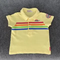 【美品】ミキハウス 80cm 半袖ポロシャツ 飛行機 MIKIHOUSE