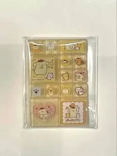 サンリオキャラクターズ　トレーディングミニタイルシール　ポムポムプリン