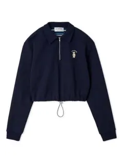 Lily Bearハーフジップクロップドスウェット