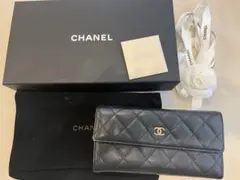 CHANEL ブラック キルティング 長財布のサムネイル
