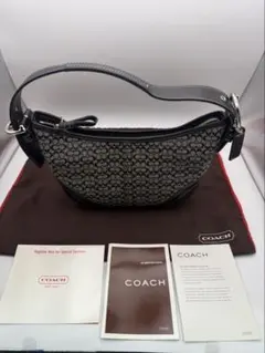 廃盤品Y2K COACH ホーボーバッグ ミニシグネチャー SOHO ブラック