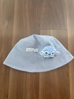 【香港ディズニー限定】スティッチ ぬいぐるみ付き帽子 グレー