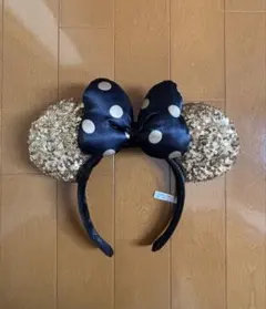 ディズニー ミニー ゴールドスパンコールカチューシャ