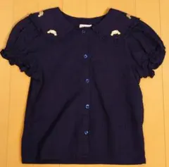 Lycee mineシナモロールトップス ネイビー 半袖シャツ 120