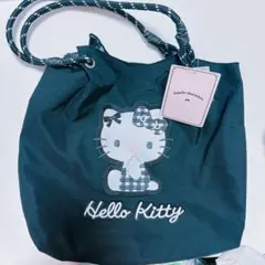 キティ しまむら トートバッグ Hello Kitty 黒 ブラックのサムネイル