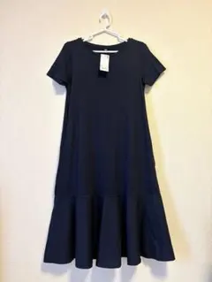 新品未使用タグ付き ユニクロ マーセライズコンビネーションワンピース ネイビーS