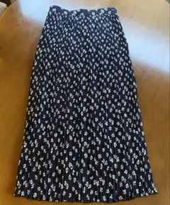 peyton place 花柄プリーツロングスカート　日本製