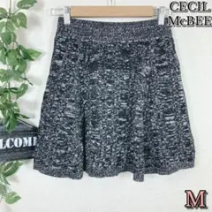 【CECIL McBEE】セシルマクビー ニットスカート ケーブル編み ひざ上