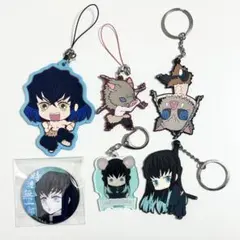 鬼滅の刃 嘴平伊之助 時透無一郎 キーホルダー 缶バッジ
