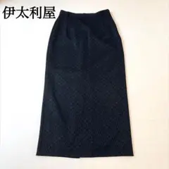 伊太利屋 イタリヤ ロングタイトスカート 総柄 ロゴ 日本製 ラインストーンのサムネイル