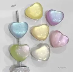 カスタムボールペン対応ビーズ　レジンハートビーズ