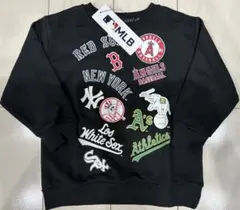 新品　110cm MLB トレーナー　ドジャース　ヤンキース　パドレス　黒