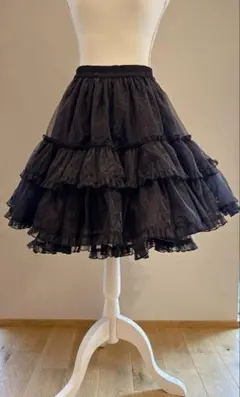 メタモルフォーゼ オーガンジーフリルパニエ黒