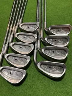 未使用新品 PING EYE2+ BeCu Iron 9本 ピン アイ2 プラス PING（ピン） 返品OK 中古 (9本)EYE II ステンレス アイアン (オレンジ