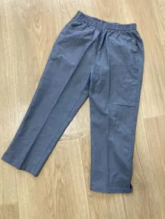 しまむら　グレー ブルー　カジュアルパンツ リラックスフィット　冷感