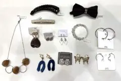 アクセサリーセット　ピアス　バレッタ　ネックレス