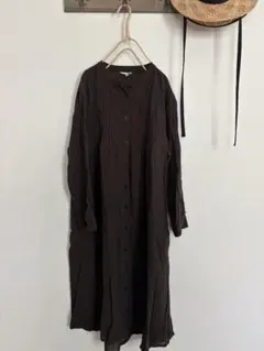 スタディオクリップ　ワンピース　ブラウン 長袖