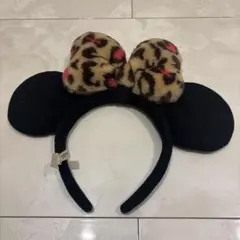 ヒョウ柄ミニーカチューシャ