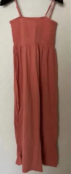 オレンジ ロングワンピース