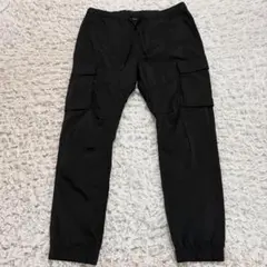 H&M　スリムフィットカーゴパンツ　ブラック　Lサイズ　ウエストゴムのサムネイル