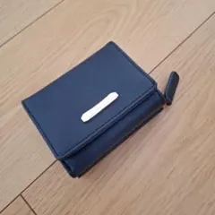 ネイビー 三つ折り財布 コンパクトウォレット