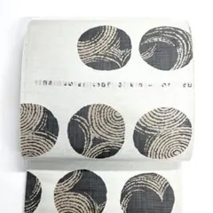 袋帯　全通　抽象模様　円弧　流線　水波紋　横縞　着物　帯　042k d