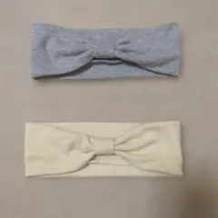 リボンデザインヘアバンド2点セット