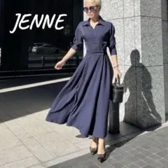 2025SS✨ 極美品✨ JENNE 着痩せオールインワン パンツドレス 女優襟