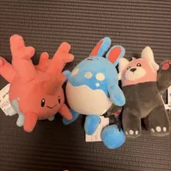 ポケットモンスター ぬいぐるみ 3点セット　サニーゴ マリルリ キテルグマのサムネイル