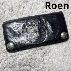 Roen ロエン 長財布 本革 レザー ブラック ドクロ