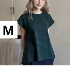U.S.POLO ASSNのTシャツ半袖　しまむらTシャツ半袖　濃緑色　Mのサムネイル