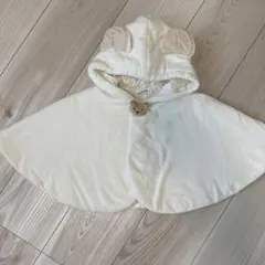 タオル素材 クマ耳付きベビーポンチョ 50〜80