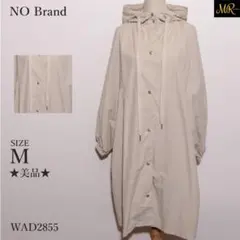 美品 ジャケット アウター モッズコート 長袖 無地 フード付き スナップボタン