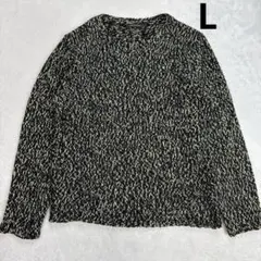 アドルフォドミンゲス ヘリンボーン柄ニット　Lサイズ