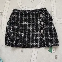 チェック柄ボタン付きミニスカート Mサイズ