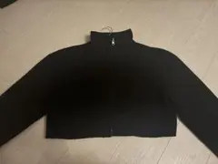 チコ シャギーWジップショートブルゾン　ブラック