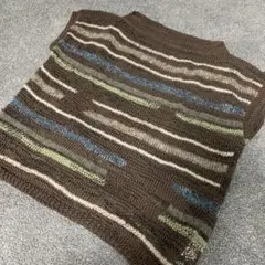 io comme io おしゃれなニットカットソー　異素材毛糸