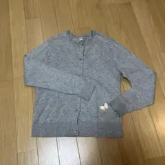 UNIQLOユニクロ　グレー カーディガン　140 コットン